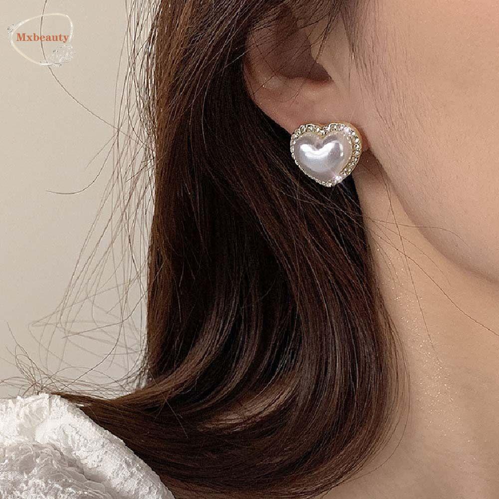 Mxbeauty Anting Wanita Elegan Gadis Hadiah Perhiasan Aksesoris Berlian Imitasi Tulip Ear Hook