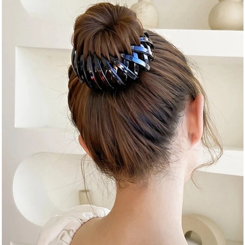 Musim Panas Sederhana Hiasan Kepala Bakso Rambut Cincin Sarang Burung Piring Rambut Set Ponytail Gesper Tetap Artefak Malas Klip Rambut Aksesoris Rambut Perempuan