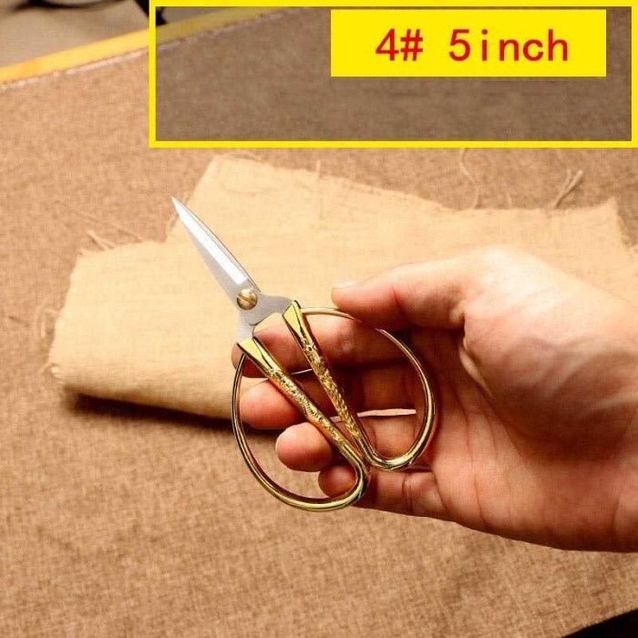 

Yongdali Gunting Jahit Kain Fabric Cutter Scissors 5 Inch - K42 - Gold