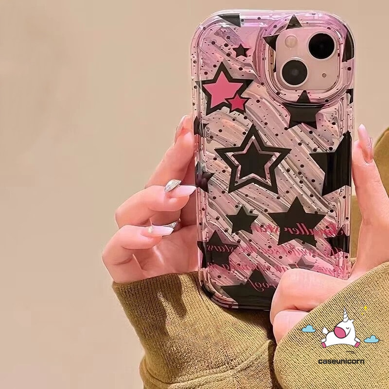 Casing Kartu Laser Cinta Hati Warna Dazzle Mewah Kompatibel Untuk IPhone 7plus13 11 14 12 Pro MAX XR 6 6S 7 8 Plus X XS MAX 8Plus SE 2020 3D Stereo Bergelombang Kreatif Star Tree Case