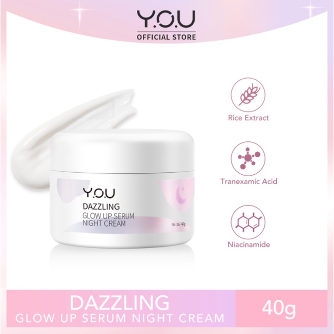 YOU Dazzling Glow Up Serum Night Cream 40g