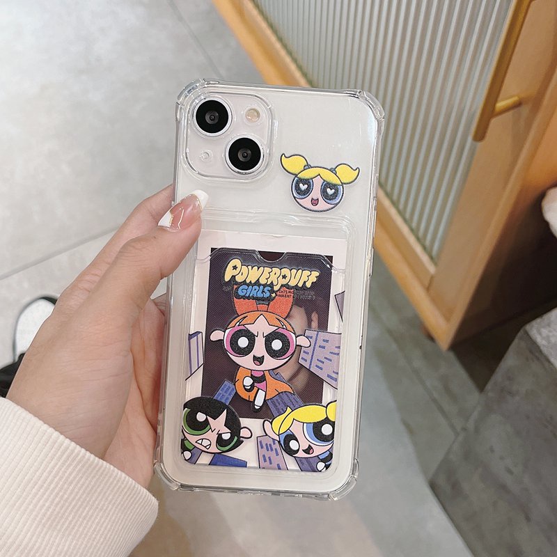 Card Case The Powerpuff Girls Soft Case HP iP iPhone 14 13 12 11 Pro X XS XR Max 7 8 + Plus FTD Casing Apple