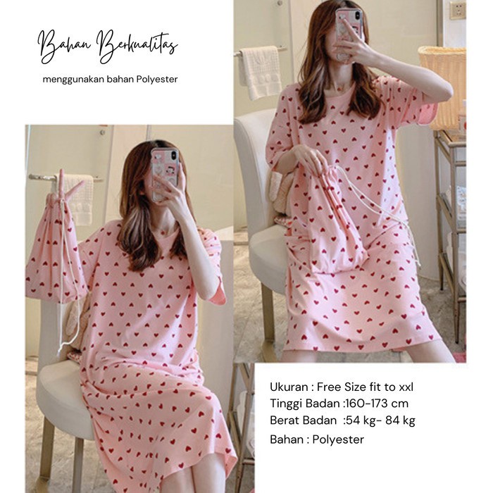 Daster Wanita Piyama Baju Tidur setelan Wanita Dewasa Motif Import XXL