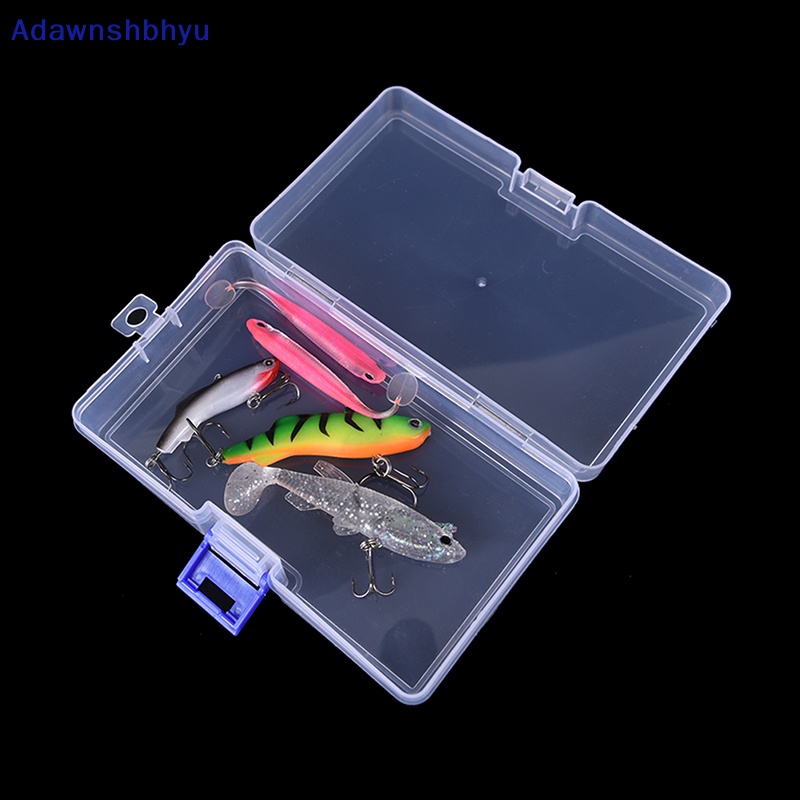 Adhyu 1pc Transparan Pemikat Pancing tackle hook Kotak Penyimpanan Plastik container case ID