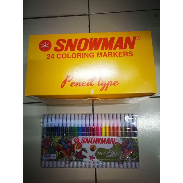 

SNOWMAN SPIDOL 24 WARNA / SPIDOL WARNA SNOWMAN 24 COLOURS PW 24A