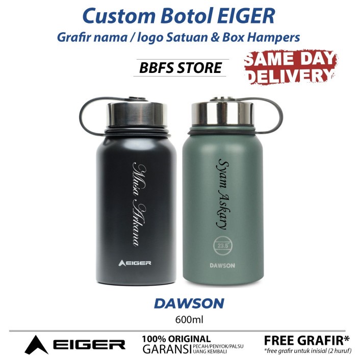 EIGER Original botol termos stainless dawson 600ml bukan lock n lock