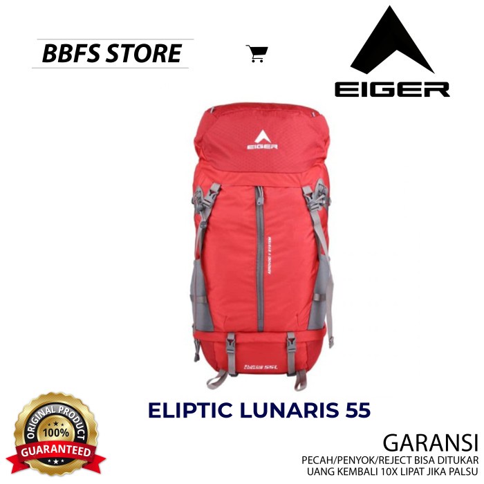 EIGER ORIGINAL ELIPTIC LUNARIS 55L 1A RUCKSACK CARRIER 55 TAS CAMP