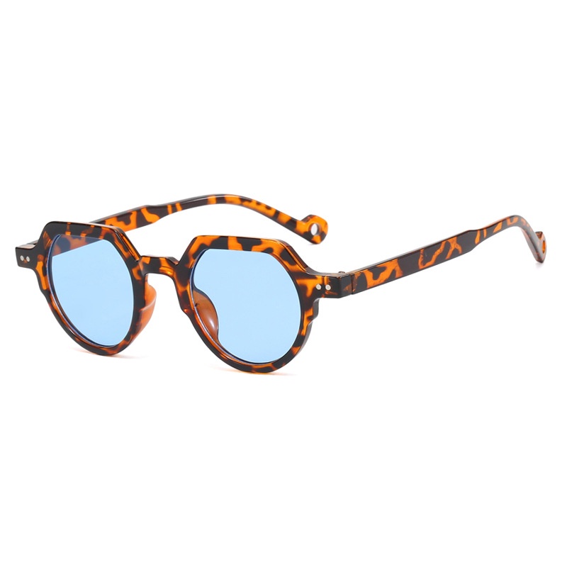 (YUZHU) Ins Gaya Bingkai Kecil Kacamata Bulat Vintage Fashion Candy Color Sunshade Sunglasses