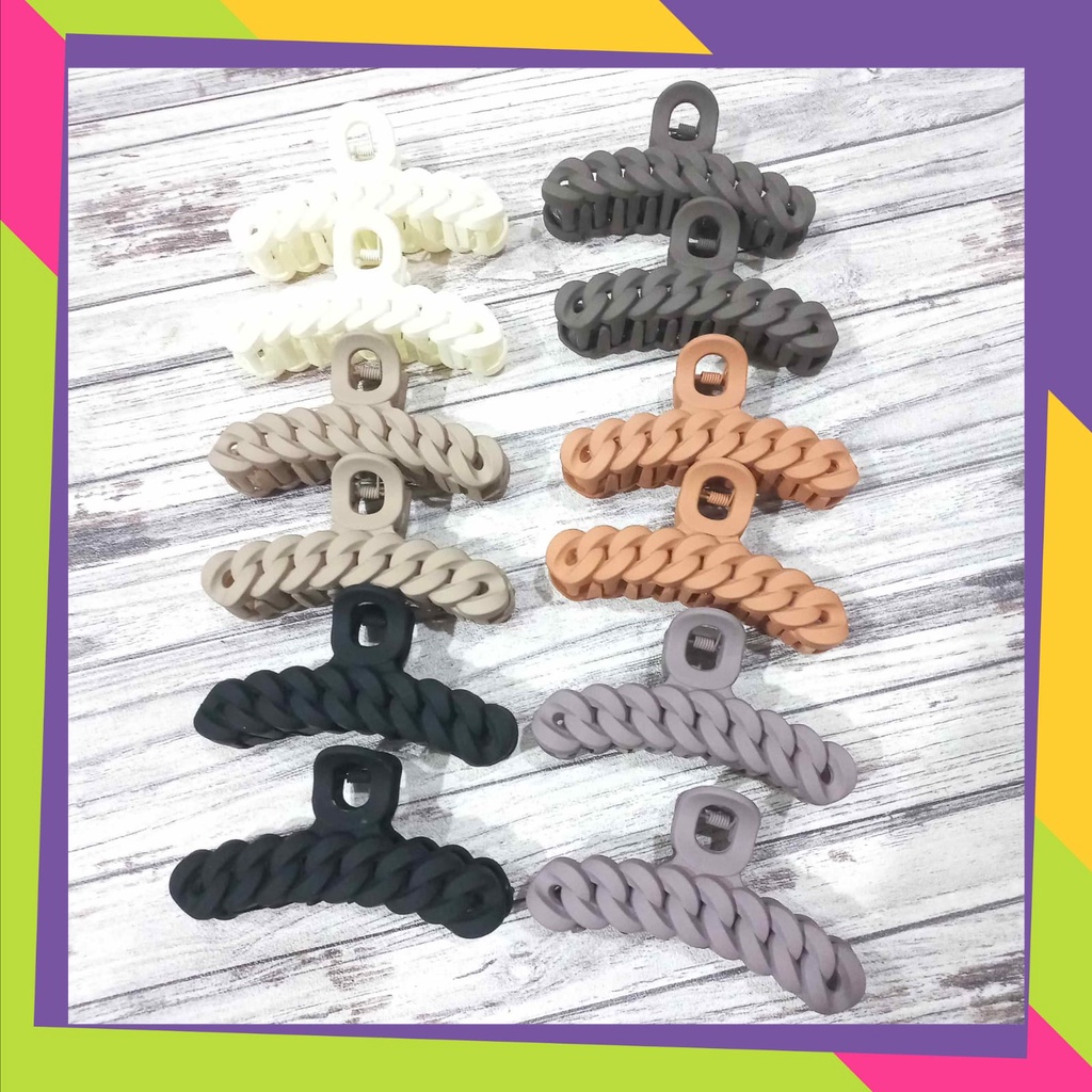 5076 / Paket usaha jepit rambut salon Korea model twist lebar 11cm isi 12pcs ( 1lusin )