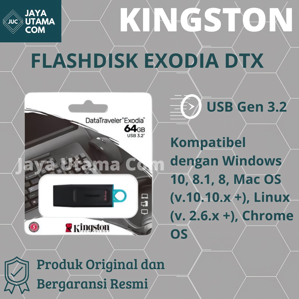 Flashdisk Kingston USB 3.2 DT Exodia 32GB/64GB/128GB ORIGINAL