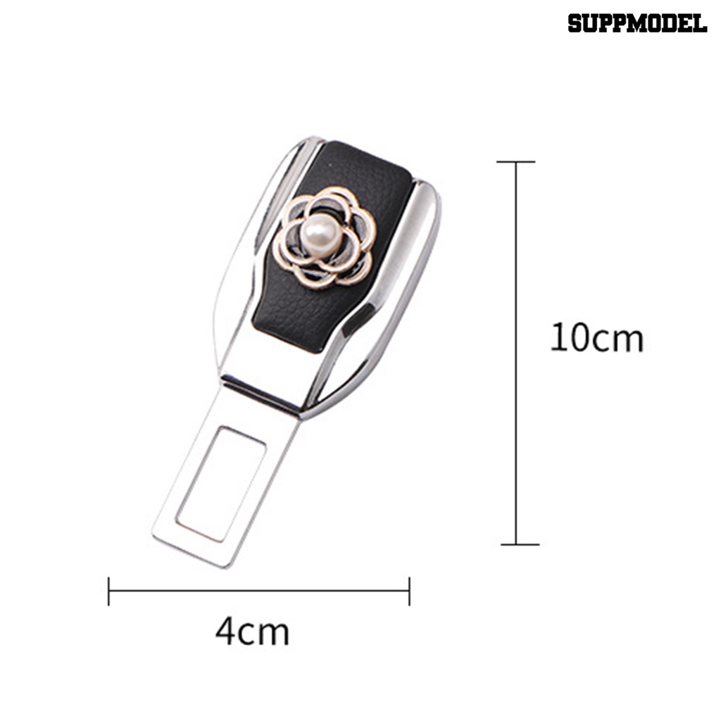 [SM]Light Mewah Klip Sabuk Pengaman Mobil Berlian Imitasi Busur Mutiara Imitasi Camelia Universal Seat Belt Extender Gesper Plug Perlengkapan Kendaraan