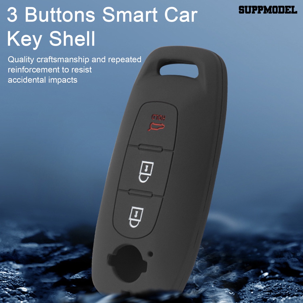 [SM] Fob Kunci Mobil Case Silikon Potongan Presisi Pas Sempurna Full Cover Profesional Anti Jatuh Kecil 3tombol Smart Car Key Cover for Teana2023