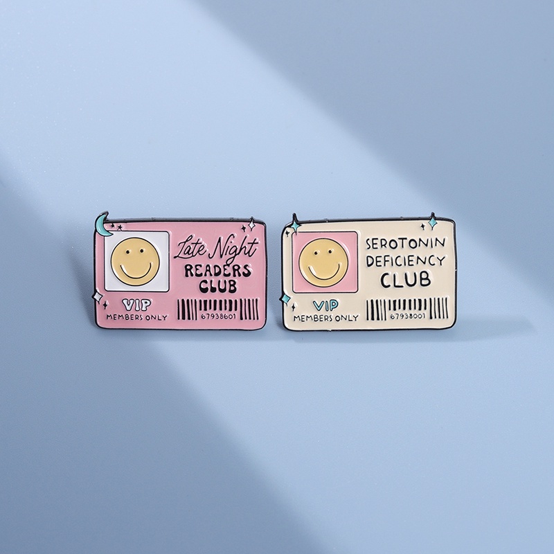 Late Night Readers Club Lapel Pin VIP Enamel Bros Hadiah Untuk Teman Aksesoris Pakaian