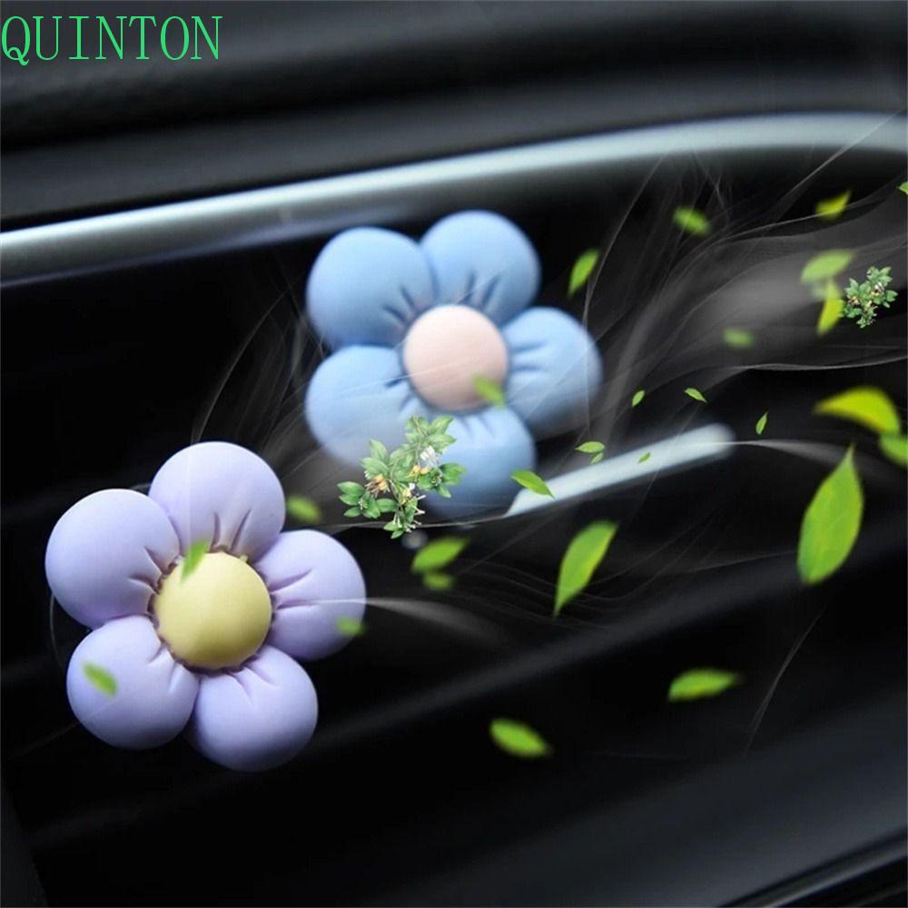 Quinton Air Outlet Dekorasi Lucu Warna-Warni Ac Tepuk Kartun Ornamen Otomatis Outlet Mobil Lubang Angin Klip Bunga Aromaterapi Klip