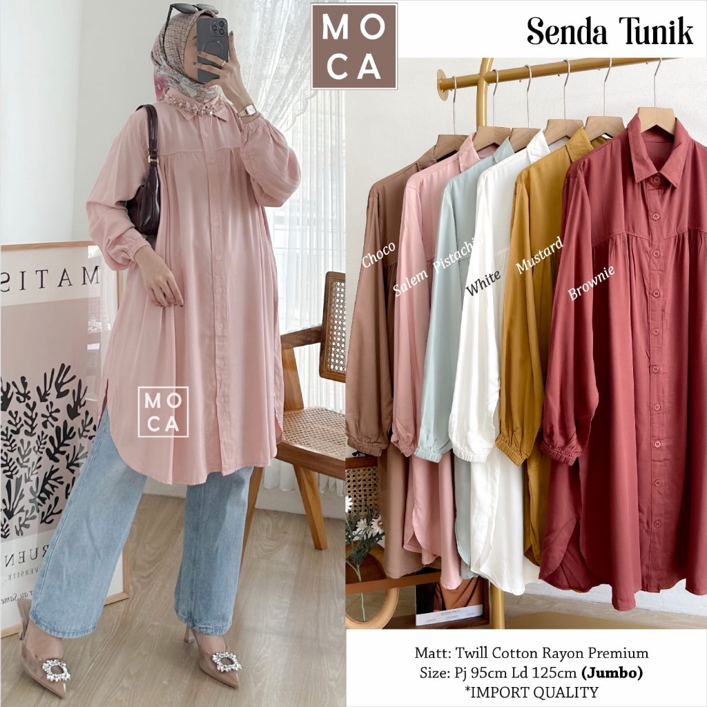 Senda Tunik ORI MOCA | Ld125 Twill Cotton Rayon Premium