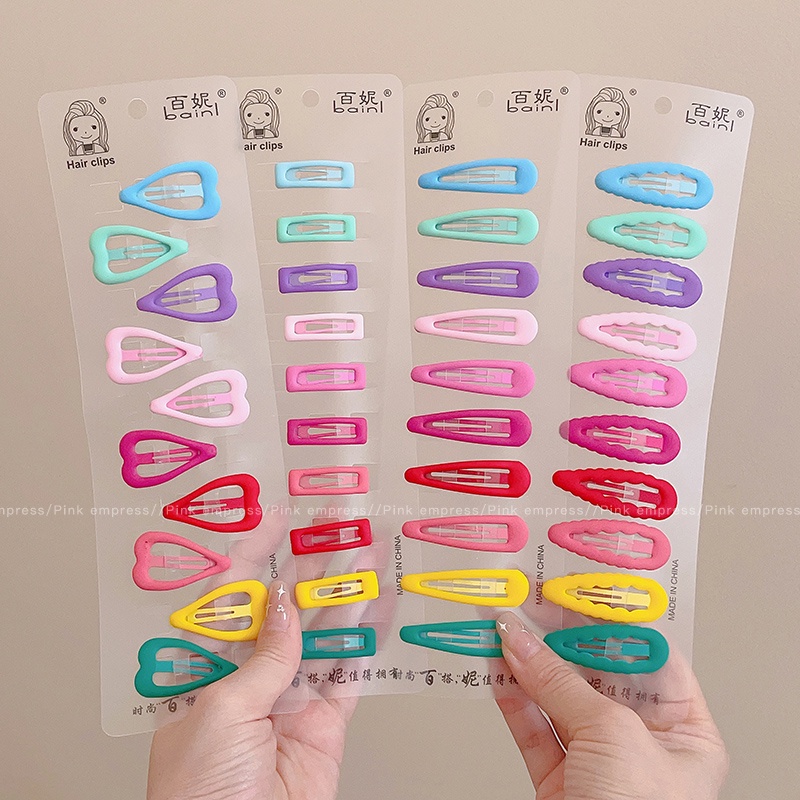 10 Pcs Lucu Gaya Korea Jepit Rambut Gadis Kecil Hair Clip Hiasan Kepala Bb Klip Anak Poni Samping Klip Fashion Gadis Aksesoris Rambut