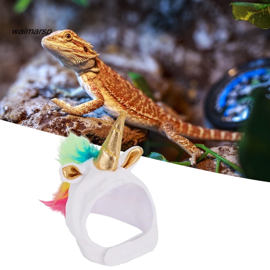 Walmarsp Topi Cicak Bentuk Licorne Pita Pengikat Ukuran Yang Dapat Disesuaikan Bernapas Tidak Luntur Dapat Dicuci Penutup Kepala Hewan Peliharaan Properti Foto