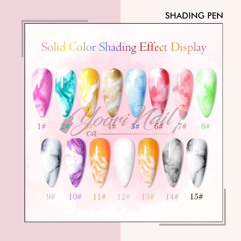 Shading pen blooming gel pen shading effect drawing nail pen