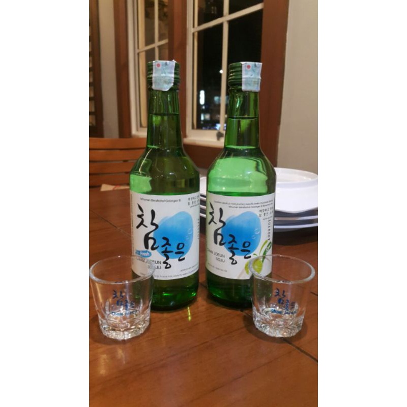 Soju Chamjoeun Lime 360 ml Botol joeun original Cham Lime