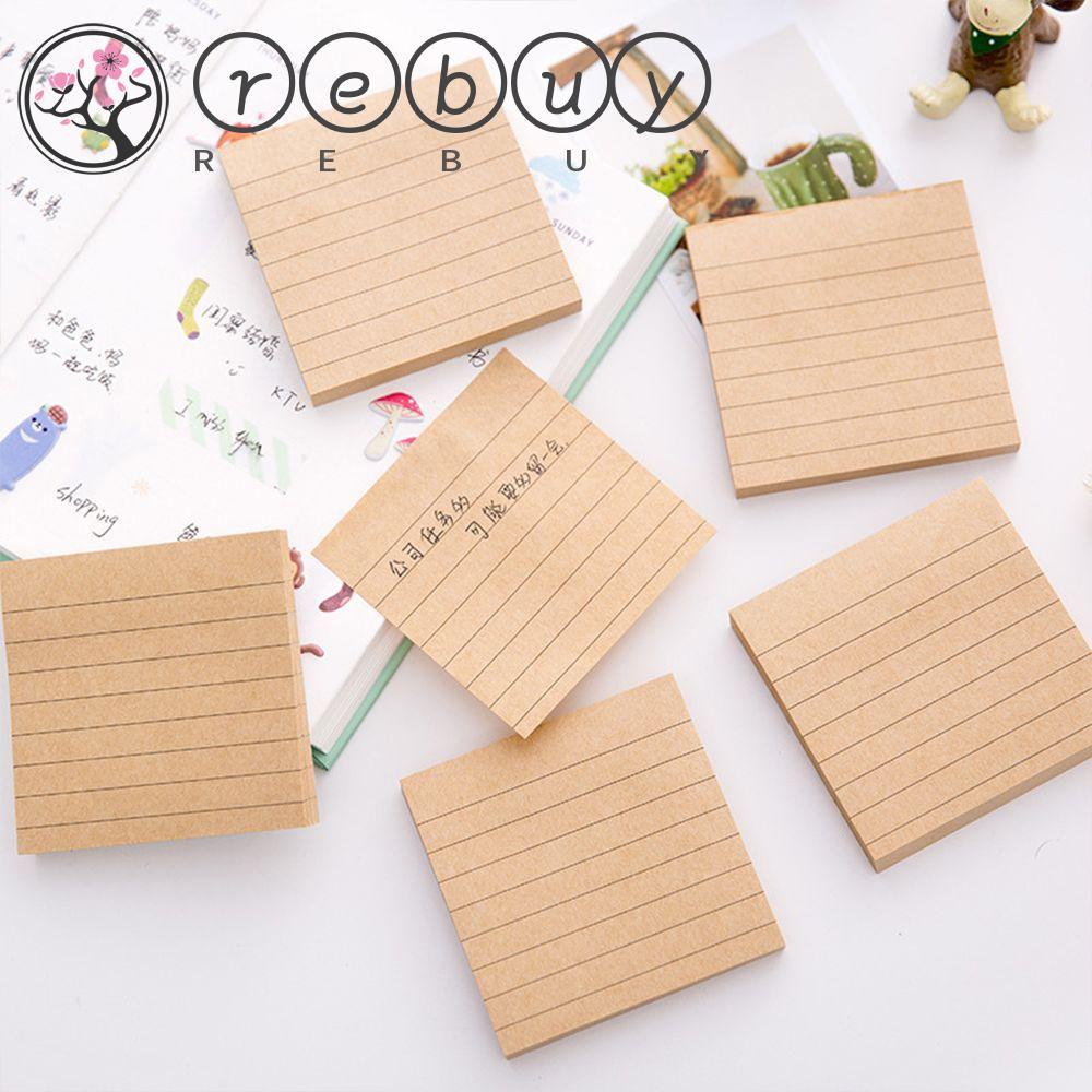 REBUY Rebuy Sticky Note Line Scrapbooking Kantor Post Planner Kraft Perlengkapan Sekolah