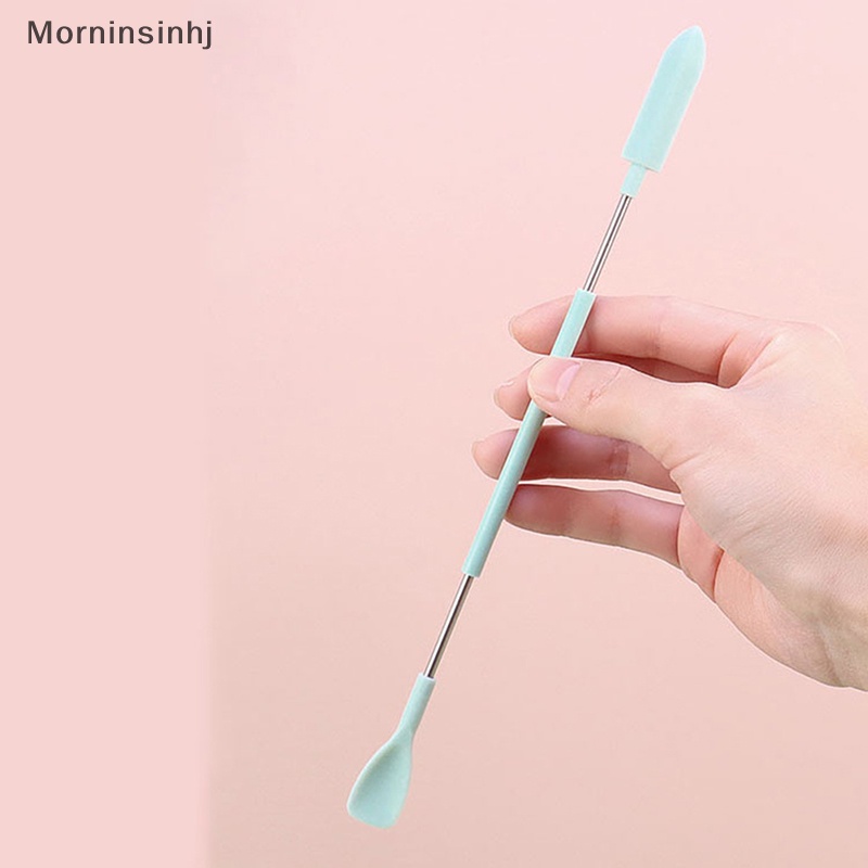 Mornin Spatula Mini Silikon Jar Scraper Scoop Tip Sendok Kosmetik Panjang Berkepala Dua id