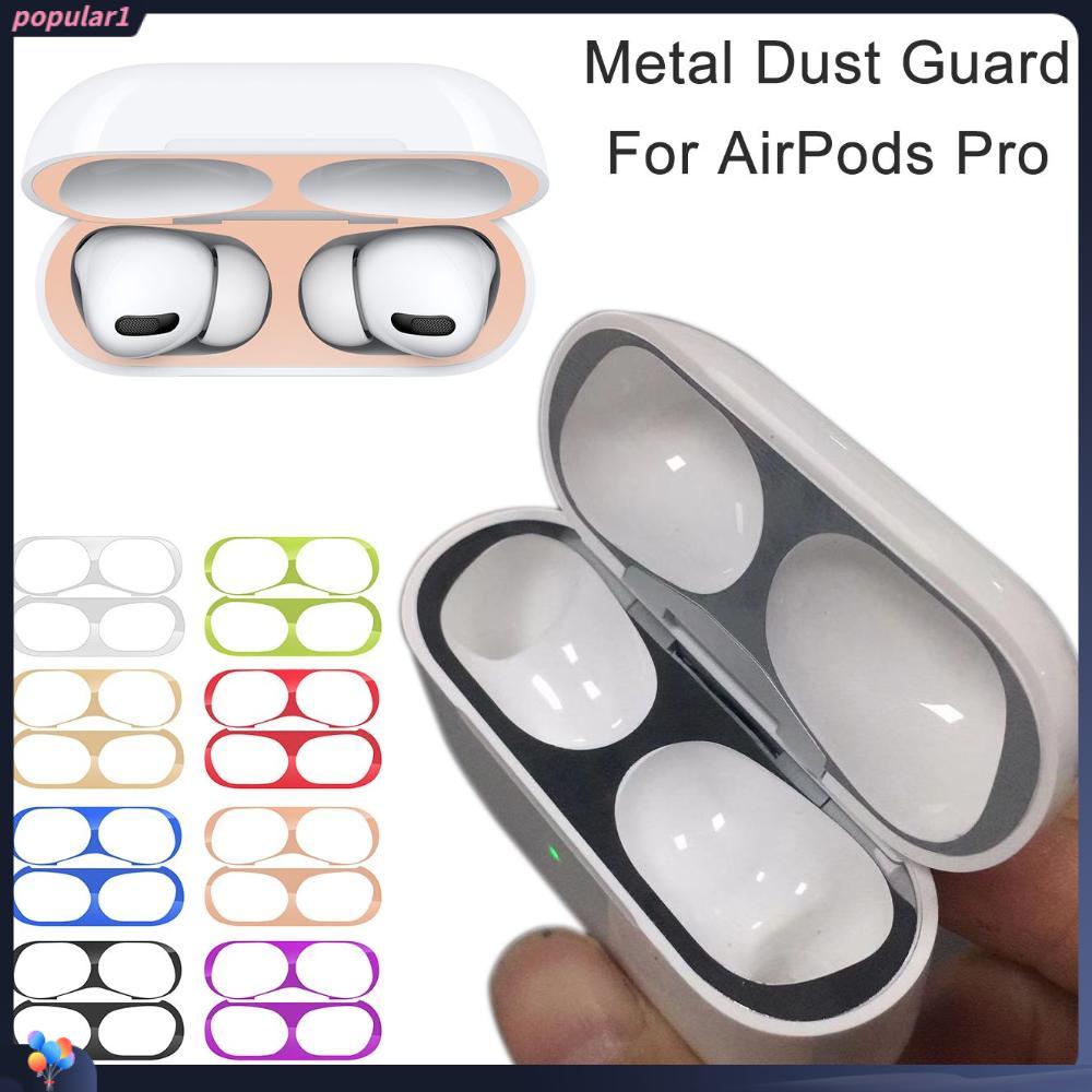 POPULAR Populer Untuk AirPods Airpod Pro Penutup Pelindung Tahan Debu Skin Protector Metal Film Sticker
