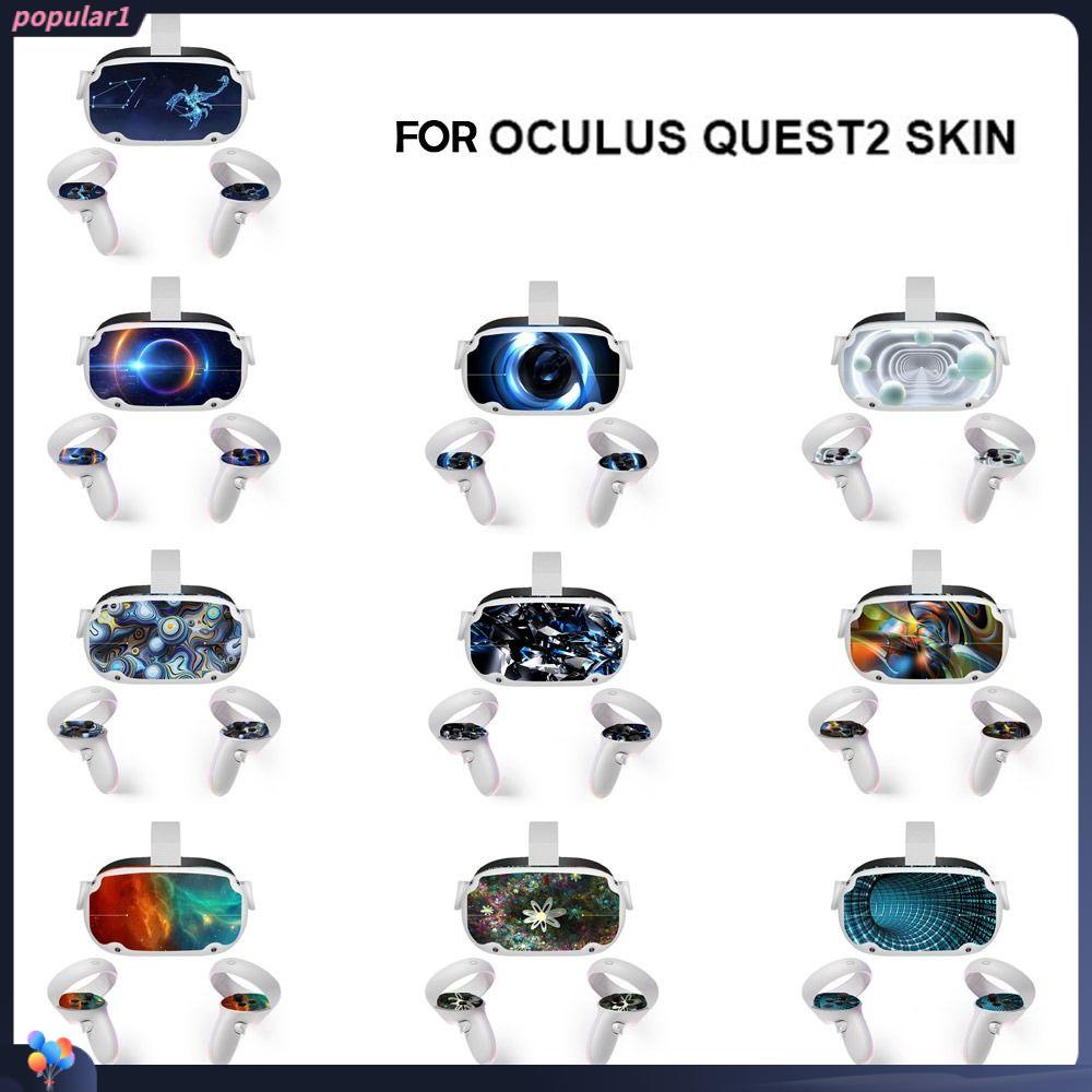 POPULAR Populer VR Headset Skin DIY Decal Wrapping Cover Controller Stiker Untuk Oculus Quest2