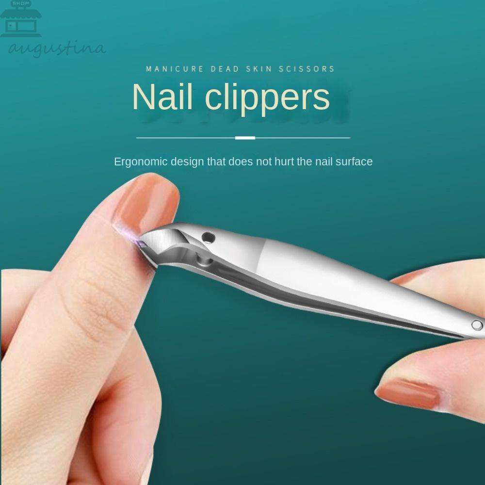 Pinset Kutikula Kuku Agustina Dual-Side Nail Nipper Nail Pusher Stainless Steel Cuticle Trimmer