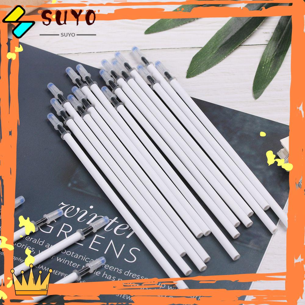 SUYO 10pcs/lot Gel Pen Isi Ulang Hot Office Signature Black Ink