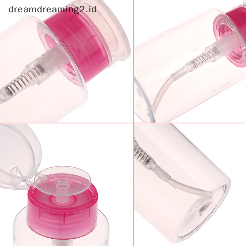 (drea) Peralatan Nail Art 160ml Kosong Pump Dispenser Remover Clean bottle Botol mini //