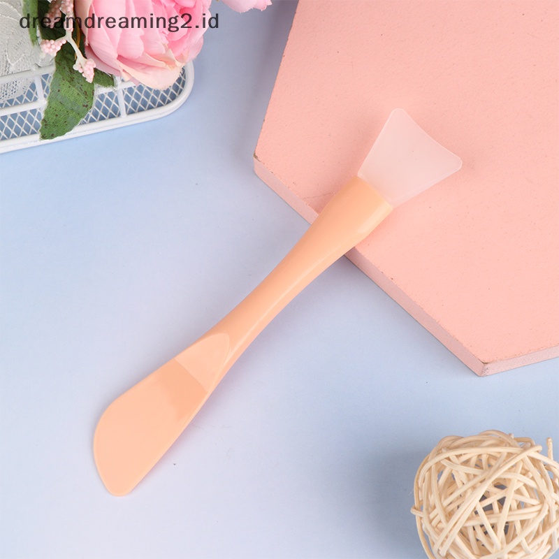 (drea) Sikat Masker Wajah Silikon Kepala Lembut Dengan Scraper Terintegrasi Dual-use Mud Film //