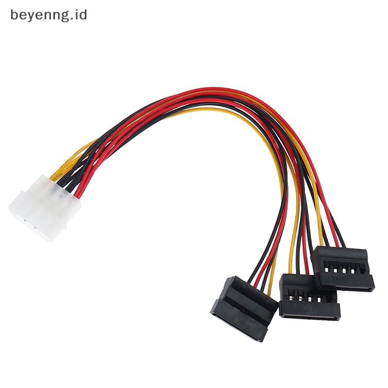 Beyen 4Pin IDE Molex To 3ata SATA Power Splitter Konektor Kabel Ekstensi ID