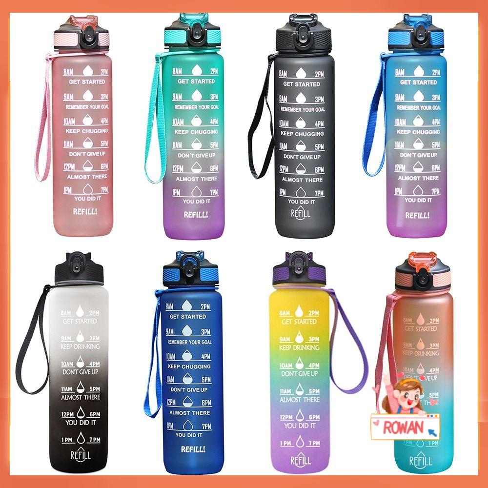 R-FLOWER 1000 ml Ketel Portable Outdoor Sport Warna Gradien Sepeda Cangkir Anti Bocor Air Minum 1L Water Cup