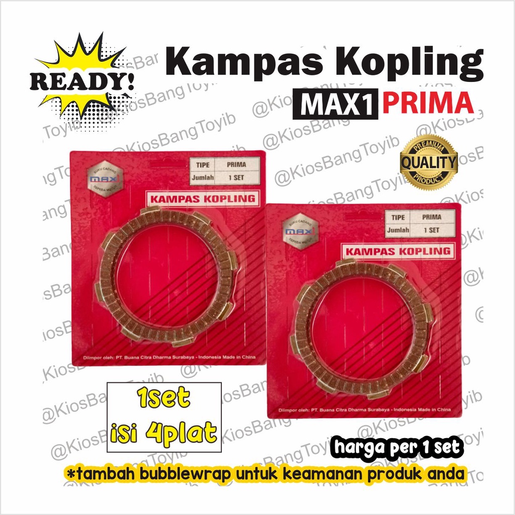 1set Kampas Plat Kopling Honda PRIMA GRAND SUPRA LEGENDA 6pc (Max1)