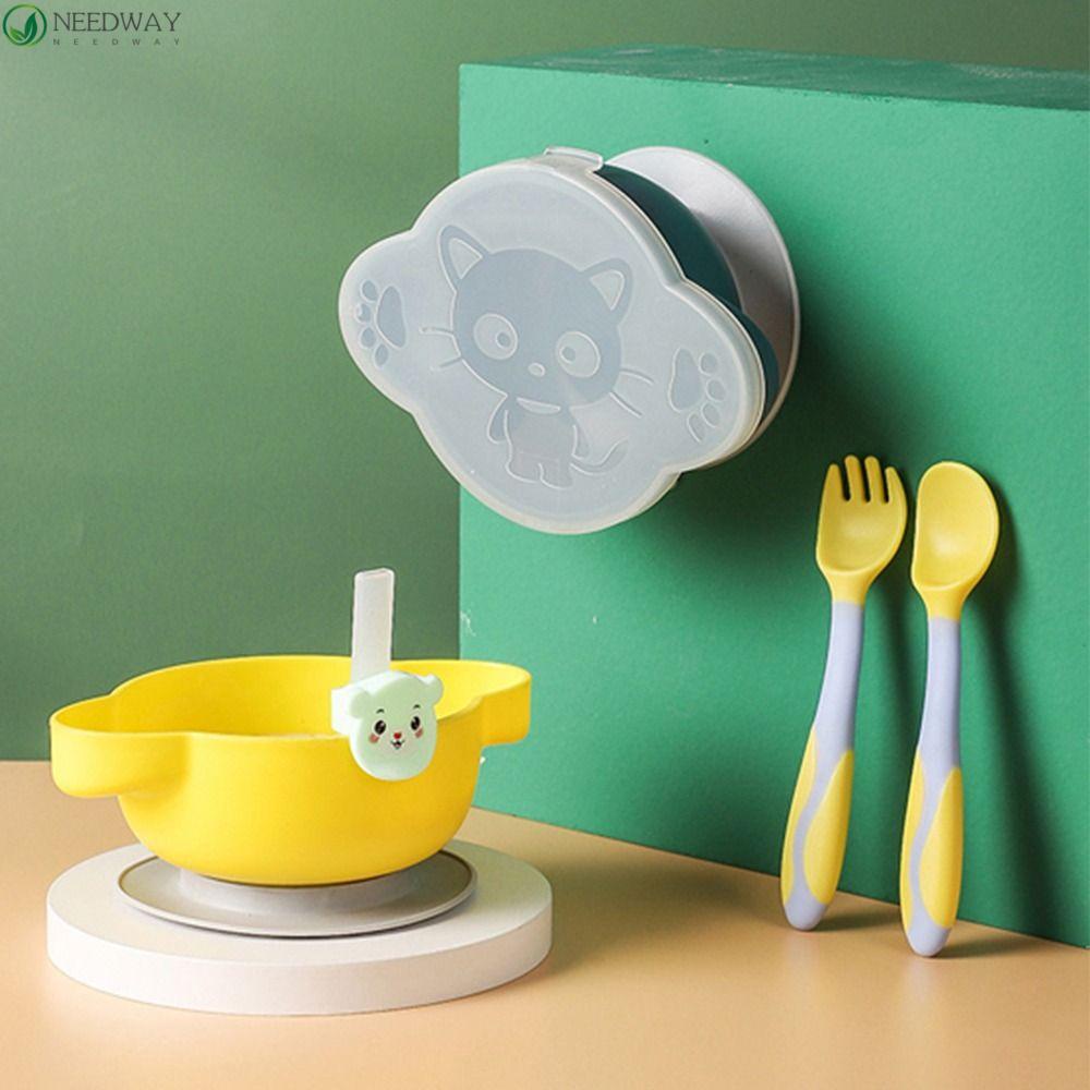 NEEDWAY Needway Mangkuk Makanan Pelengkap Anak Bendable Lovely Cute Baby Spoon Reusable Kids Feeding Product Kids Bowl