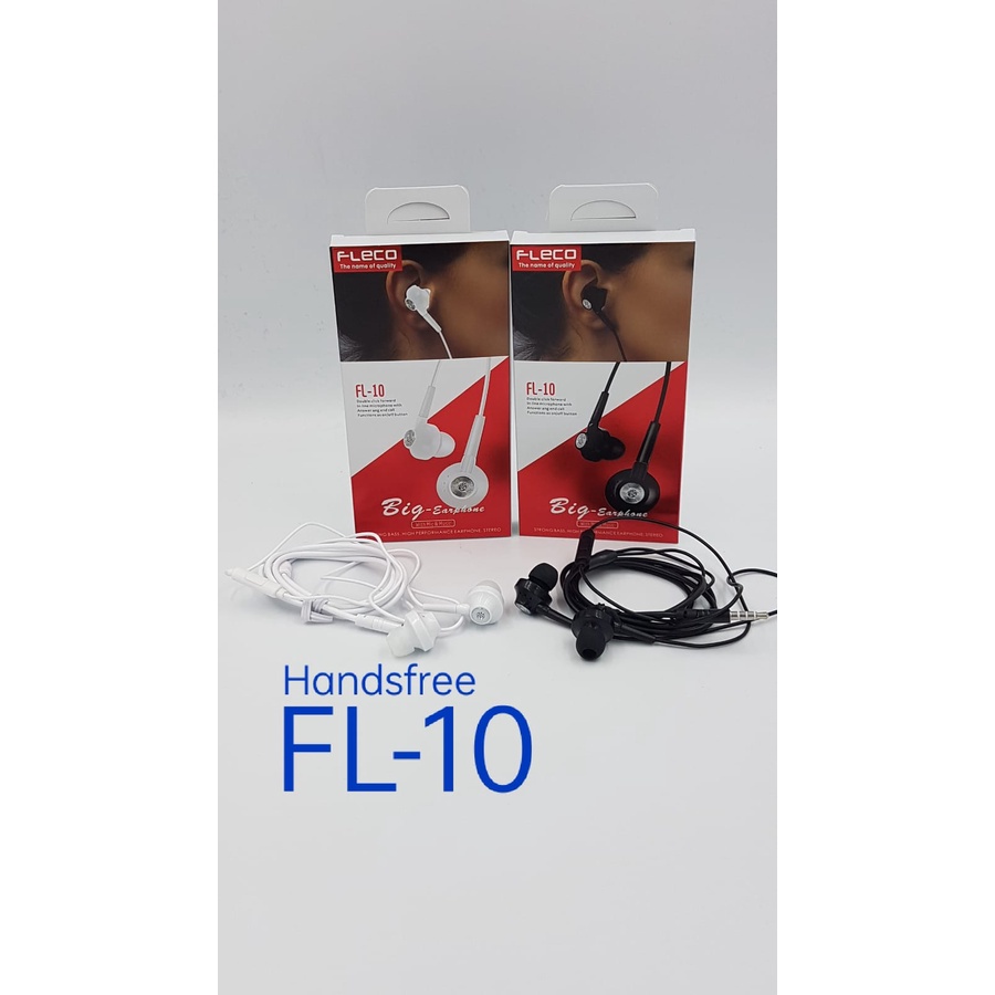 ( FL-10 )- PROMO HANDSFREE FLECO FL10/ EARPHONE FLECO FL10 SUPER BASS BAZZOKA LOUDSPEAKER
