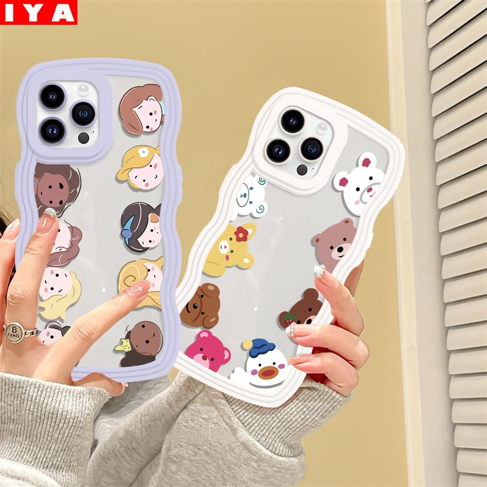 Case Xiaomi Poco C40 Redmi Note12 A1 A2 10C 10A 9C 9T Note 11S 10 5G 10S 9S 8 Pro Xiaomi Poco M5S M3 X3 Pro NFC Kartun Anak Perempuan Lucu Hewan Wave Edge TPU Phone Cover