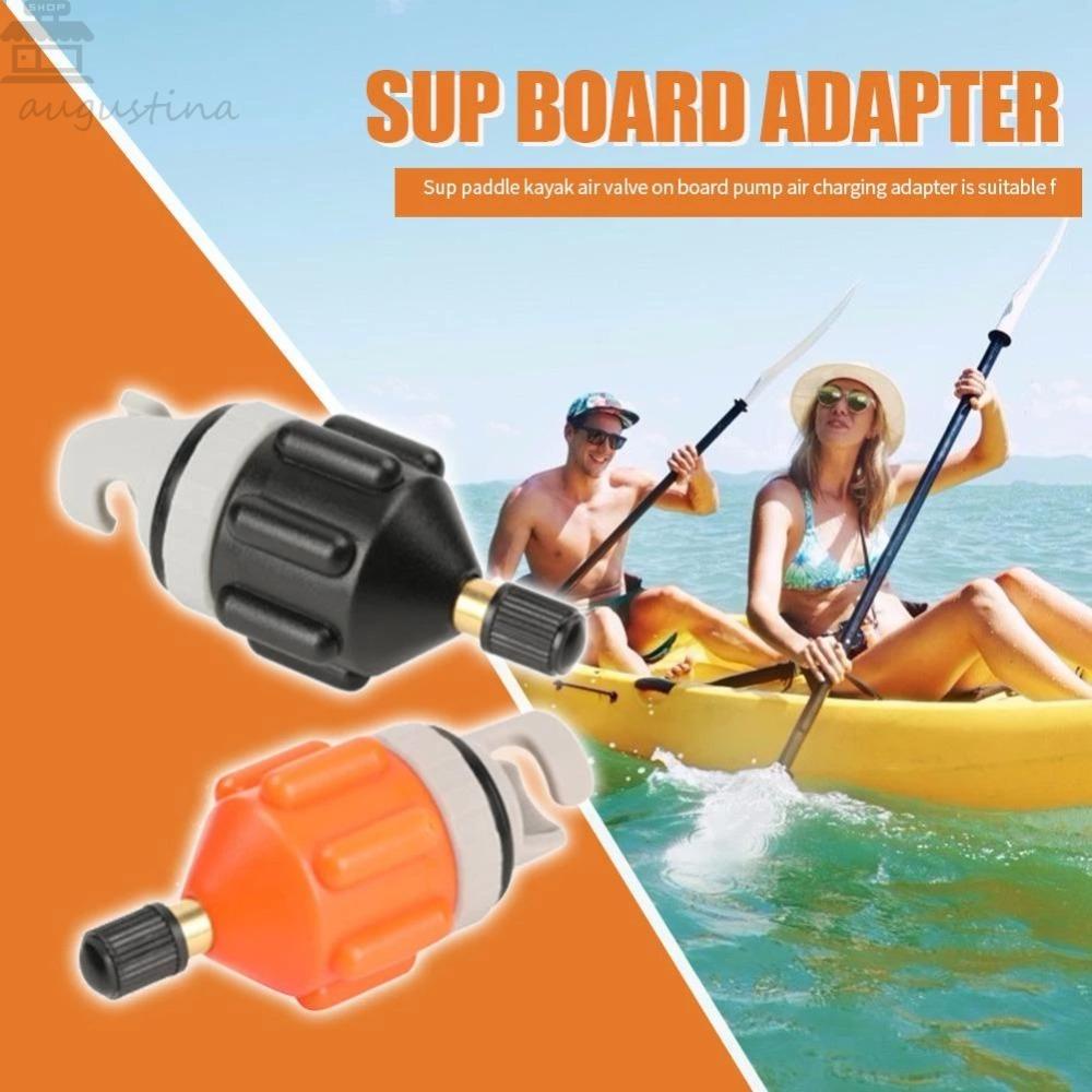 AUGUSTINA Air Valve Adapter Kayak Pompa Tahan Aus Sambungan Papan Transfer Tiup Untuk Papan SUP Dayung Perahu Katup Udara Konversi Kepala