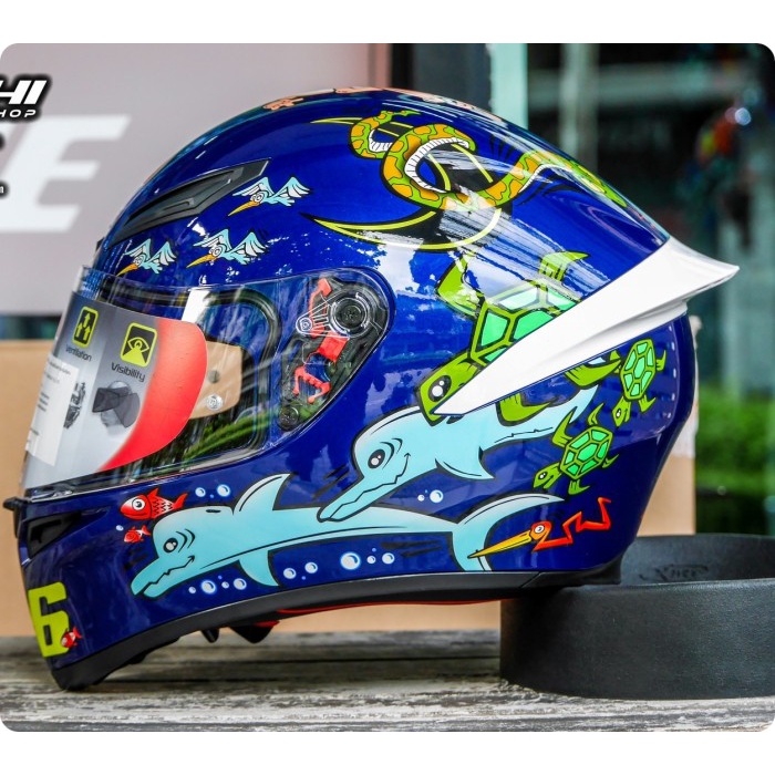 Helm Full Face AGV K1 Zoo Blue Gloss 46