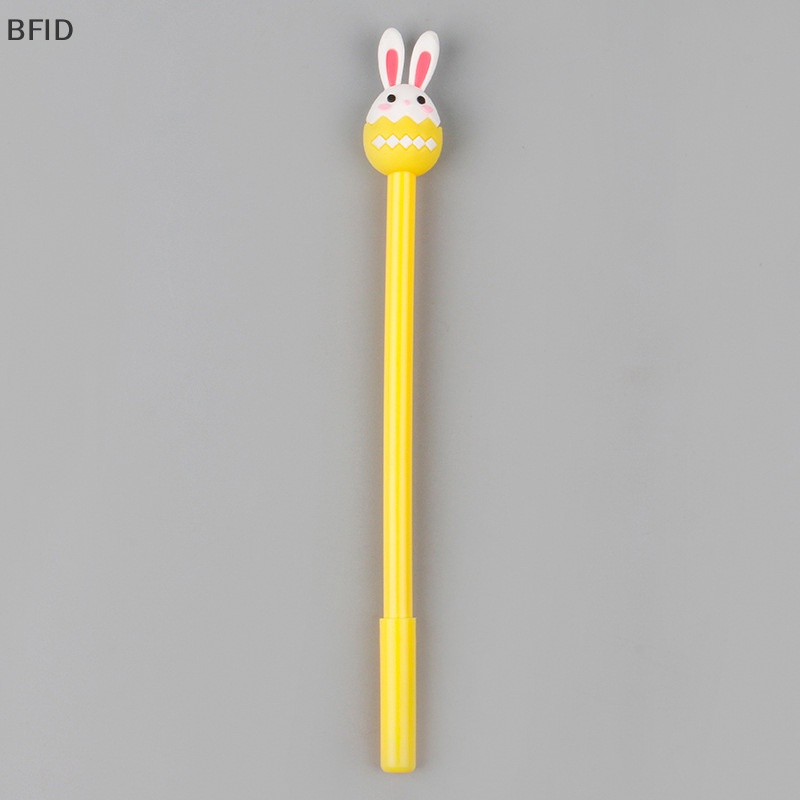 [BFID] 3pcs Kawaii Easter Day Egg Bunny Gel Pen Cute Rabbit Signat Pen 0.5mm Hitam Pena Netral Alat Tulis Kantor Sekolah [ID]