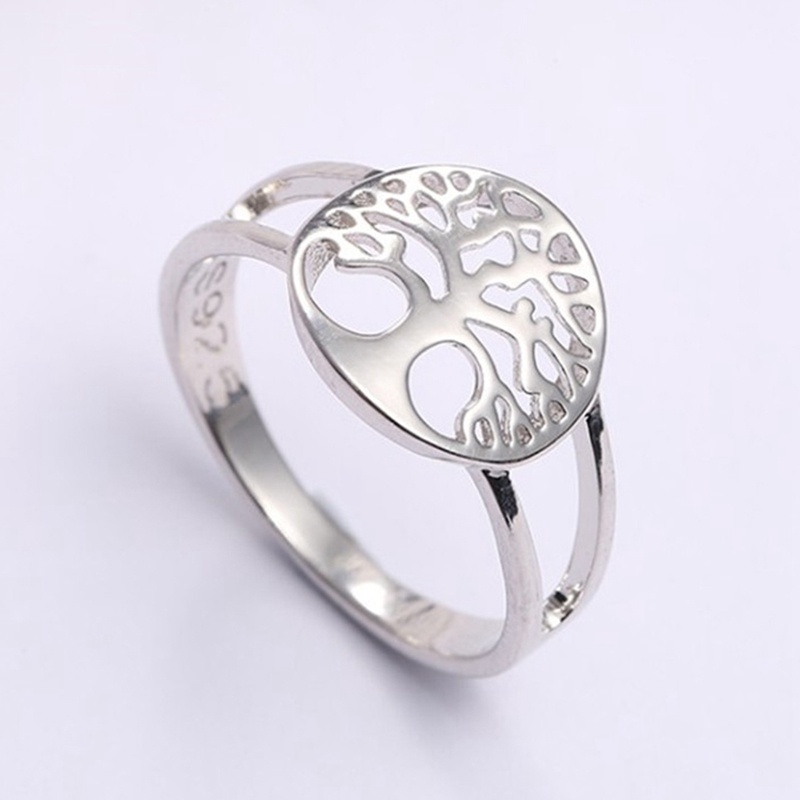 Tree Of Life Ring Viking Warna Silver Finger Rings Perhiasan Hadiah Anniversary