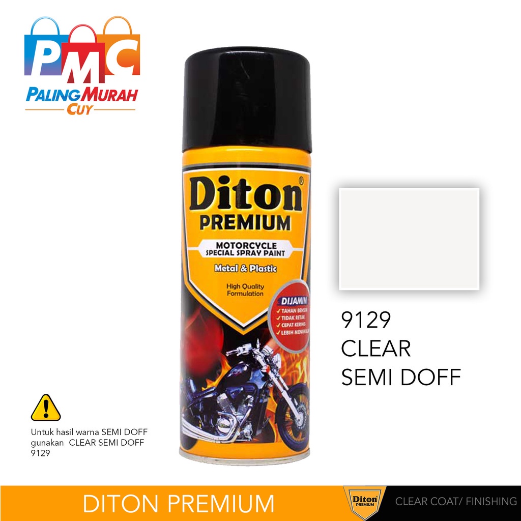 Diton PREMIUM 9129 Clear Semi Doff Cat Semprot/Pylox Helm/Motor/Gundam