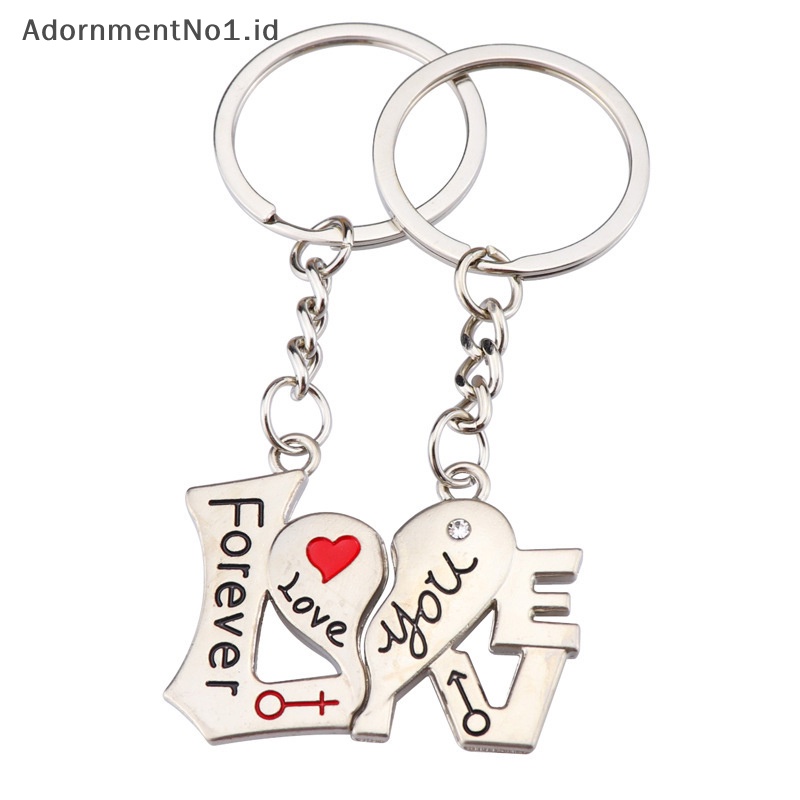 [AdornmentNo1] Gantungan kunci logam Charm Cupid I Love You Couple amplop Keychain tas gantungan kunci