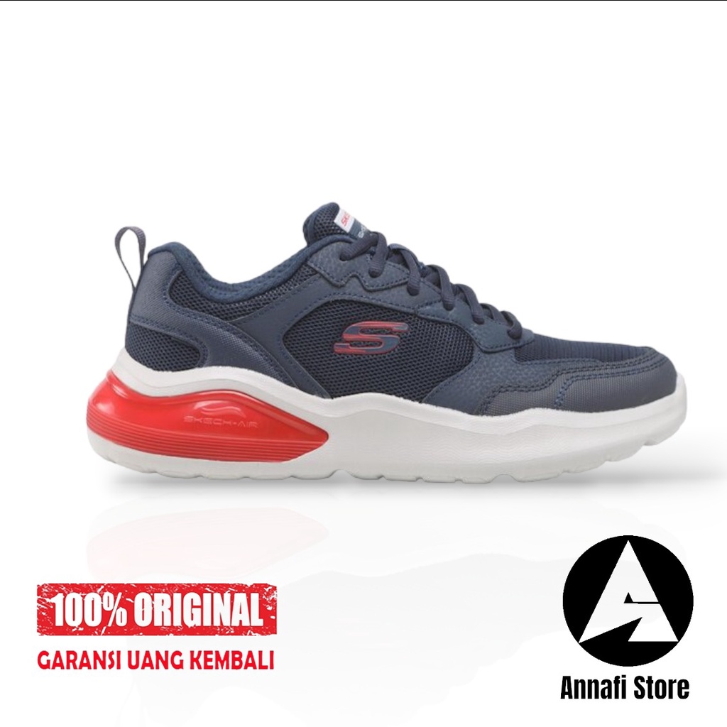 SEPATU SNEAKERS PRIA SKECHERS AIR CUSHIONING BINSON 232560-NVRD - NAVY RED
