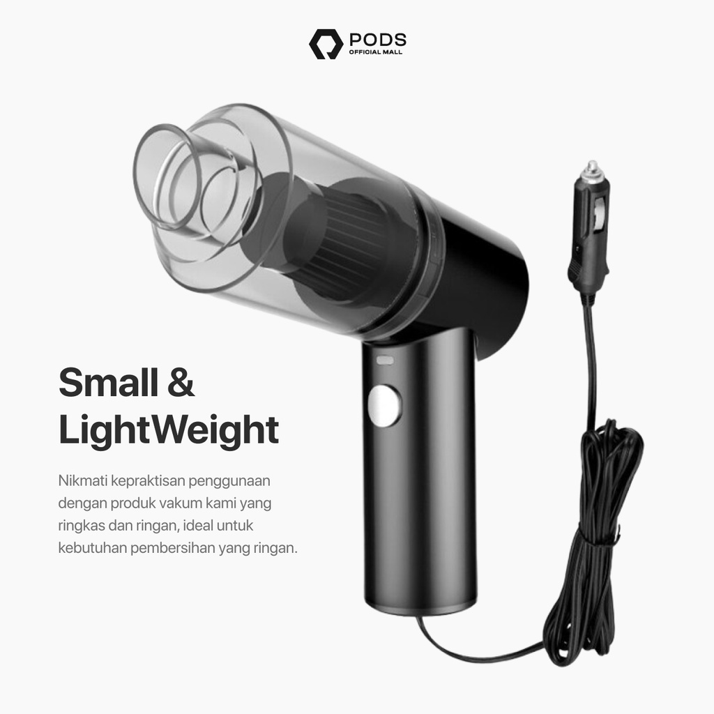 ThePods Vacum Cleaner Portable Mini 2 in 1 Nikrabel Vacuum Cleaner Penyedot / Penghisap Debu Laptop, Meja, Mobil, Rumah by Pods Indonesia