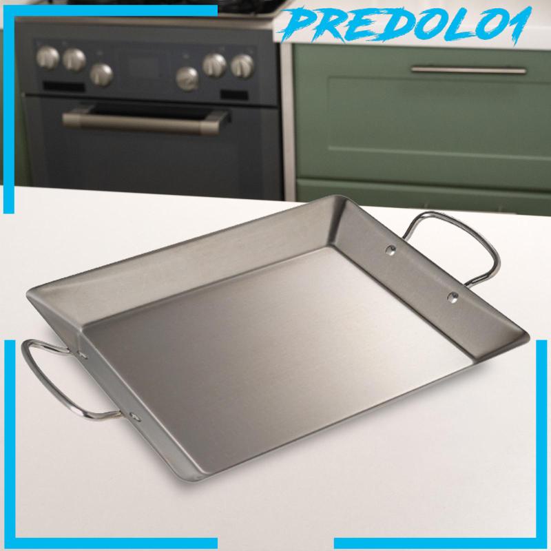 [Predolo1] Korean Serving Grill Pan Piring Saji Portable Untuk Steak Buah Sayur