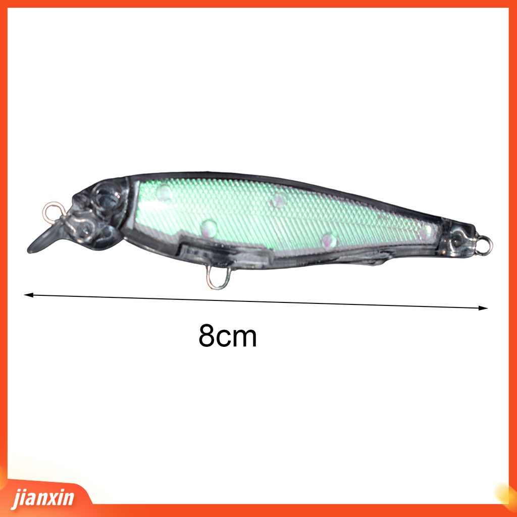(In Stock) 8cm /6.2g Umpan Pancing Simulasi Umpan Embrionik Ikan Kecil Wobbler Universal Fishing Tackle Tidak Dicat Umpan Buatan Plastik Tenggelam Trout Lure Memancing Luar Ruangan