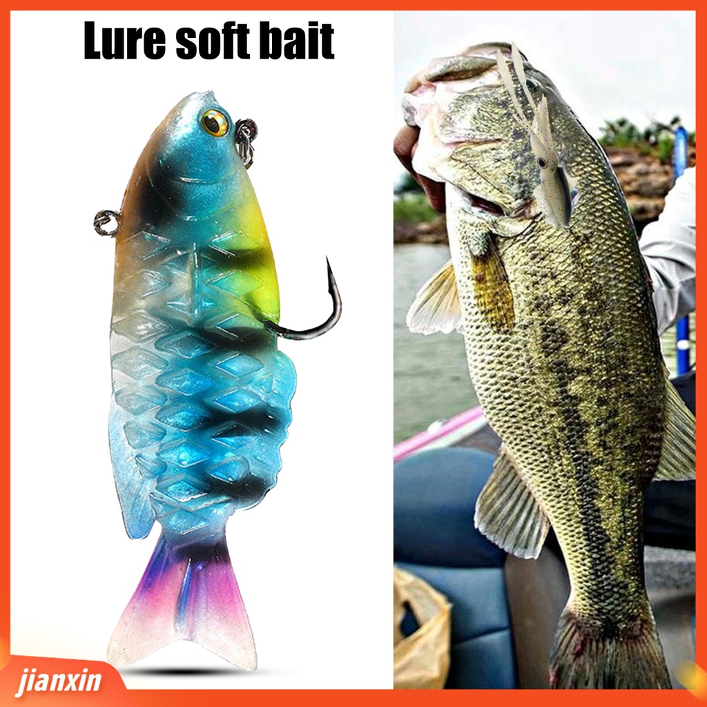 (In Stock) 10cm /21g Multi Bagian Umpan Buatan Belah Ketupat Tubuh Ikan 3D Mata Kekuatan Tinggi Umpan Lembut Untuk Angling