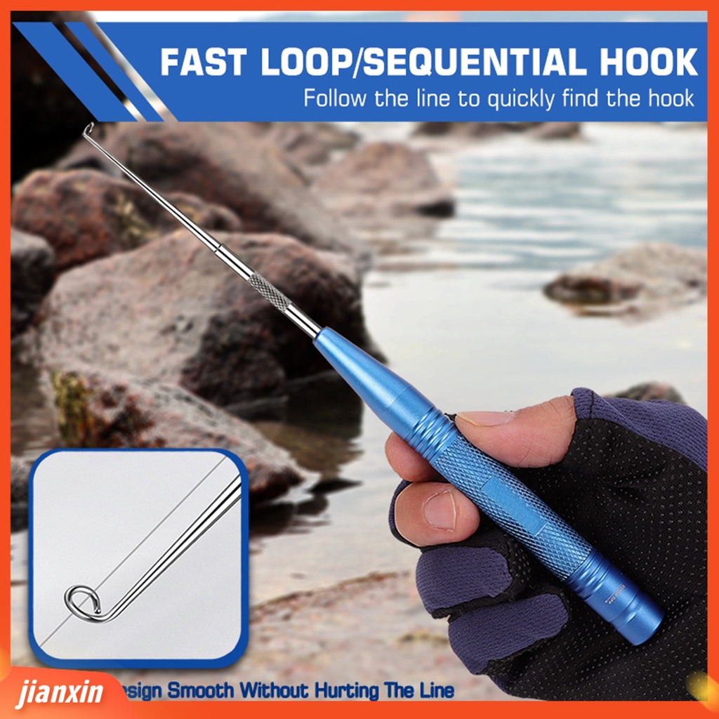 (In Stock) ic Bawah Spiral Desain Kait Retraktor Pegangan Anti-Selip Tabung Penyimpanan Dilepas Stainless Steel Fish Hook Remover Peralatan Memancing