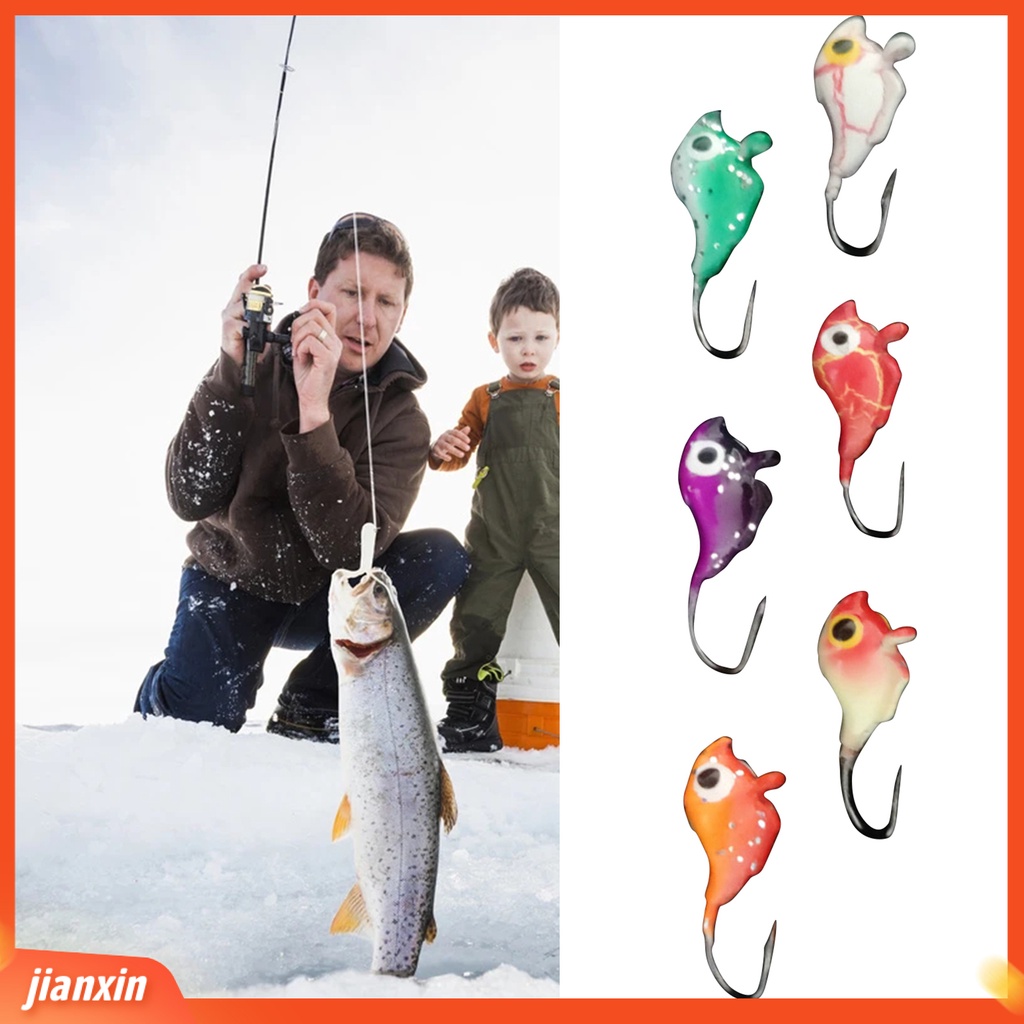 (In Stock) 18Pcs/Set Es Umpan Pancing Berbentuk Lumba Kait Tajam Warna-Warni Buatan Umpan Jig Kepala Aksesori Kait Kecil Untuk Outdoor